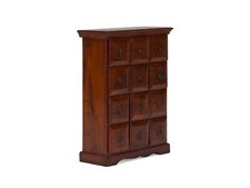 Kommode Texas 12 Schubladen Flurkommode Flurschrank massiv Holz Akazie braun