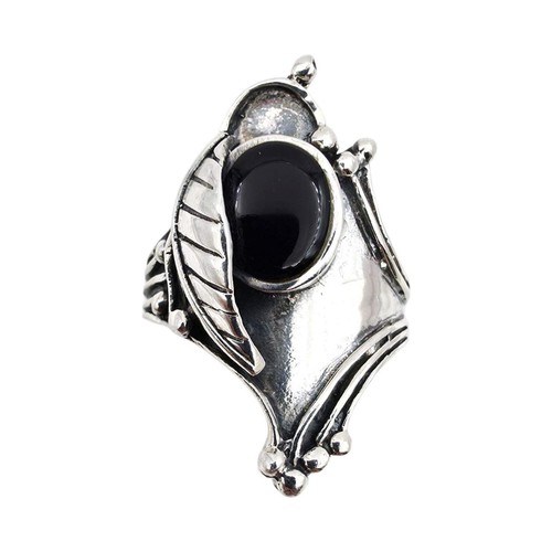 Vintage silber ring schwarz - vintage,