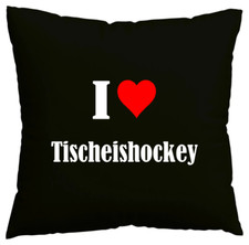 Kissenbezug I Love Tischeishockey Ich liebe Tischeishockey Schwarz 146643