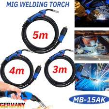 Schlauchpaket MB-15 3/4/5m MIG MAG Brenner Schutzgas Schweißen Zentralanschluss