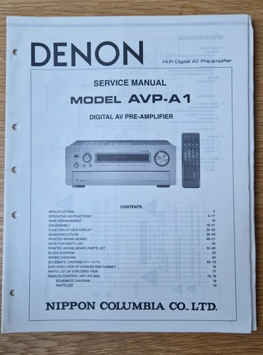 Denon avp original - avp-a1, service