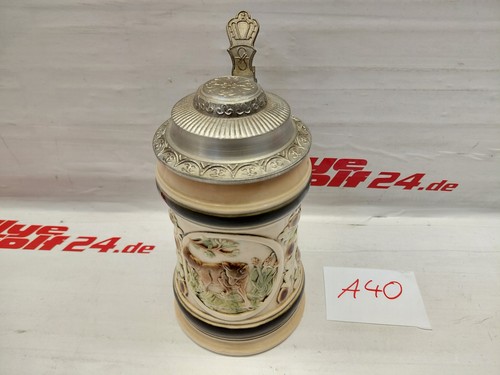 Bierkrug ddr zinn deckel - zinn, alt