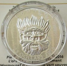 Kanada 25 Dollars 2016 Sculptural Art Grotesque Wild Green Man Silber