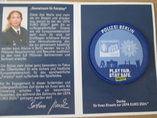 Polizei berlin gedenkpatch - berlin,