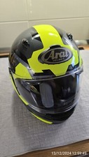 ARAI Quantic Face Helm fluoreszierendes Gelb mit Grau / Schwarz - Gr. L