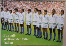 Fußball WM 1982 in Spanien Postkarte Weltmeister Italien Das Team Italia FP359