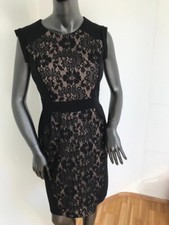 Adrianna Papell Abendkleid Midikleid Kleid 38 schwarz beige