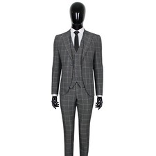 Slim Fit Herrenanzug mit Weste