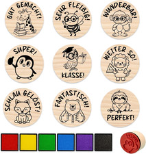 Holz Stempel Lehrer Tiere