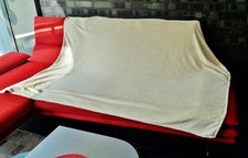 Wolldecke - 150x200 - creme beige - Kuscheldecke Wohndecke Tagesdecke Sofadecke
