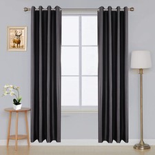 Gardine blickdicht für Schlafzimmer Thermogardine Verdunkelungsvorhang mit Ösen