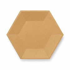 Pappteller stern 6-eckig braun