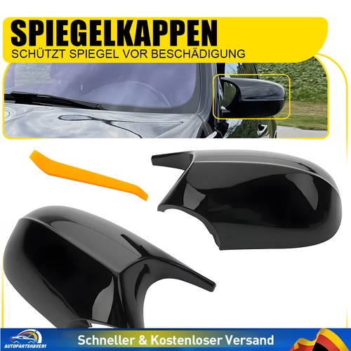 Glanz schwarz spiegelkappen - 2x,