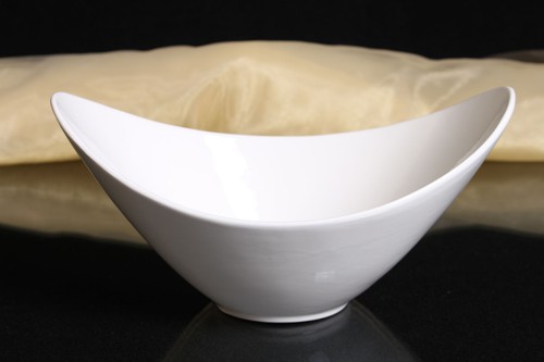 Schale oval porzellan weiss - schale,