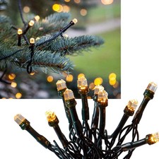 LED Lichterkette Diamond IP44 innen & außen Amber extra warm Timer 200 LEDs 15m