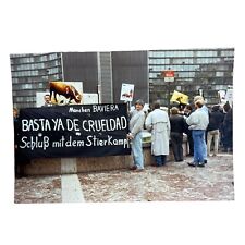 Foto Anti Stierkampf Demo Brüssel 1989 München Basta ya con la crueldad Bayern 