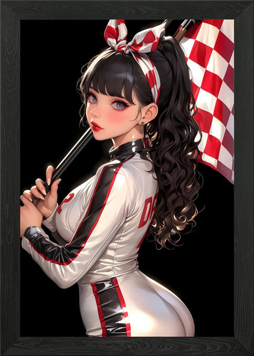 Anime racing girl - girl, gaming