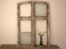 Sproßenfenster zweiflüglig  Holz  Deko  Gartendeko    Tisch   Kunst   vintage   