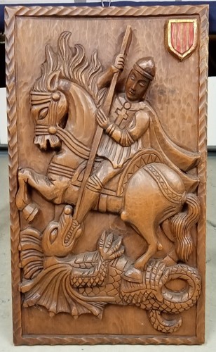 Georg drachentöter holztafel - drachentöter,