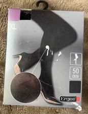 Ergee Trend Strumpfhose 50DEN Schwarz Glitzern Gold Gr.XL Neu 