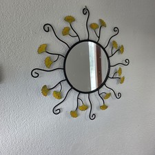 70er Spiegel Gingoblatt rund