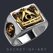 Freimaurer Ring Masonic 925