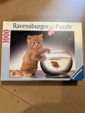 Ravensburger Puzzle 1000 Teile - Appetithäppchen Katze Goldfisch