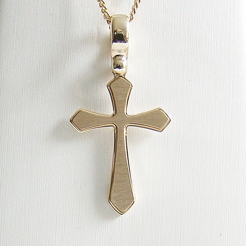 Anhaenger gold 585er kreuz - gold, 14