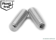 Madenschrauben DIN 913 M2 M2,5 M3 M4 M5 M6 M8 M10 M12 Gewindestifte EDELSTAHL