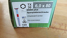 Packung Spannplattenschrauben 6x80mm Holzschrauben ( inkl. Bit ) - holzregal