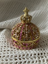 Schmuck Schatulle. Krone. Ehering Dose. Klein,  Gold rosa weiß