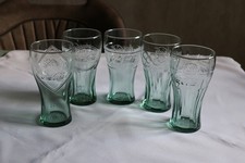 5 Mc Donalds Coca Cola Gläser grüne Gläser m. verschiedenen Motiven