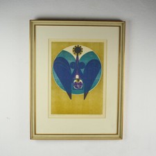 Original Farbholzschnitt "Organisches" - Manfred Degenhardt, 1972 - gerahmt