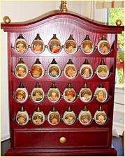 Rar Efteling Laaf Holz Gewürzschrank Schrank Küchenregal + 24 Porzellan Eier