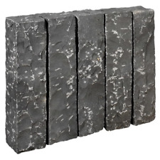 20 Stück Basalt Palisaden anthrazit gespalten 12 x 12 x 30 cm allseits gespalten