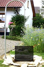 Schwenkgrill Edelstahl Grillgalgen Grillarm Dreibein Kurbel Beleuchtung