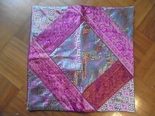 Kissenhülle Dekokissen Zierkissen Ethno Indien Orient rot gold Neu!