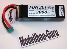 Fun Jet Fuel 3000 mAh 11,1 V Lipo Akku MPX m. M6 Multiplex Stecker