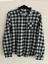 H&M Karo Hemd Bluse Schwarz