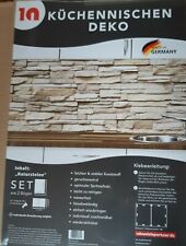 Küchenrückwand Küchennische Spritzschutz Naturstein Mauer 2x2 Bögen je 48x68cm