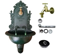 Antik Alu Wand Brunnen Bassena