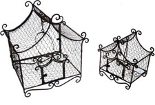 Vogelkäfig dunkelrostfarbend