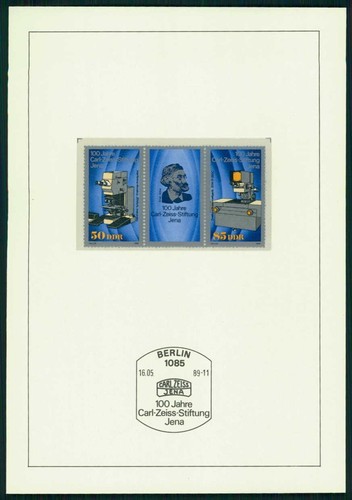 Ddr schmuckblatt 1989 jena - ddr, **