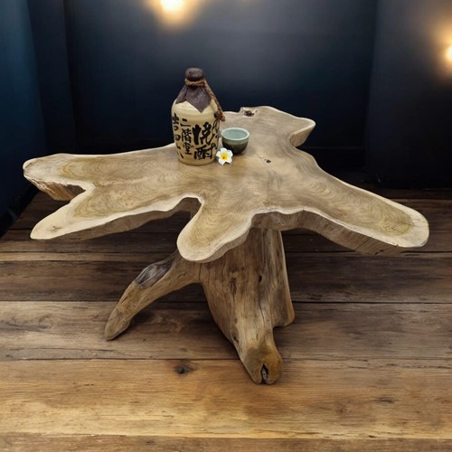 Teak baumscheibe couchtisch - teak,