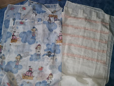 2 x Kindergardine. Pirat (1.40x2.60m) & Rosa (1.45x2.60m) Schlaufenschals