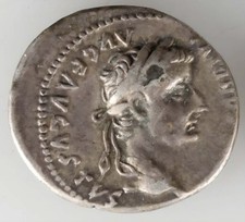 Seltene Tiberius SILBER Denar