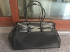 Pierre Cardin Tasche Umhängetasche Tragetasche schwarz groß XXL ca. 60 cm lang