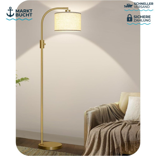 Stehlampe 165cm gold dimmbar - stehlampe,