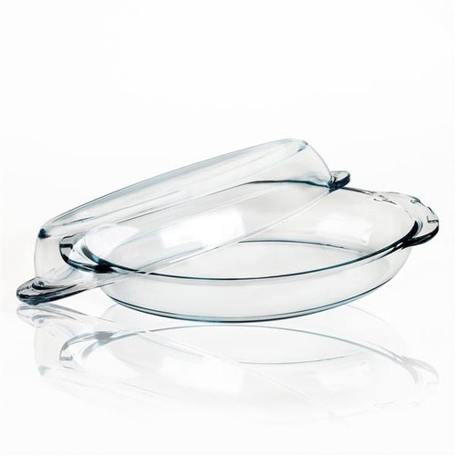 Glas oval auflaufform mit - glas,