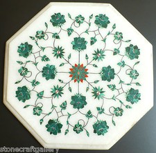 12 " Marmor Ecke Seite Table